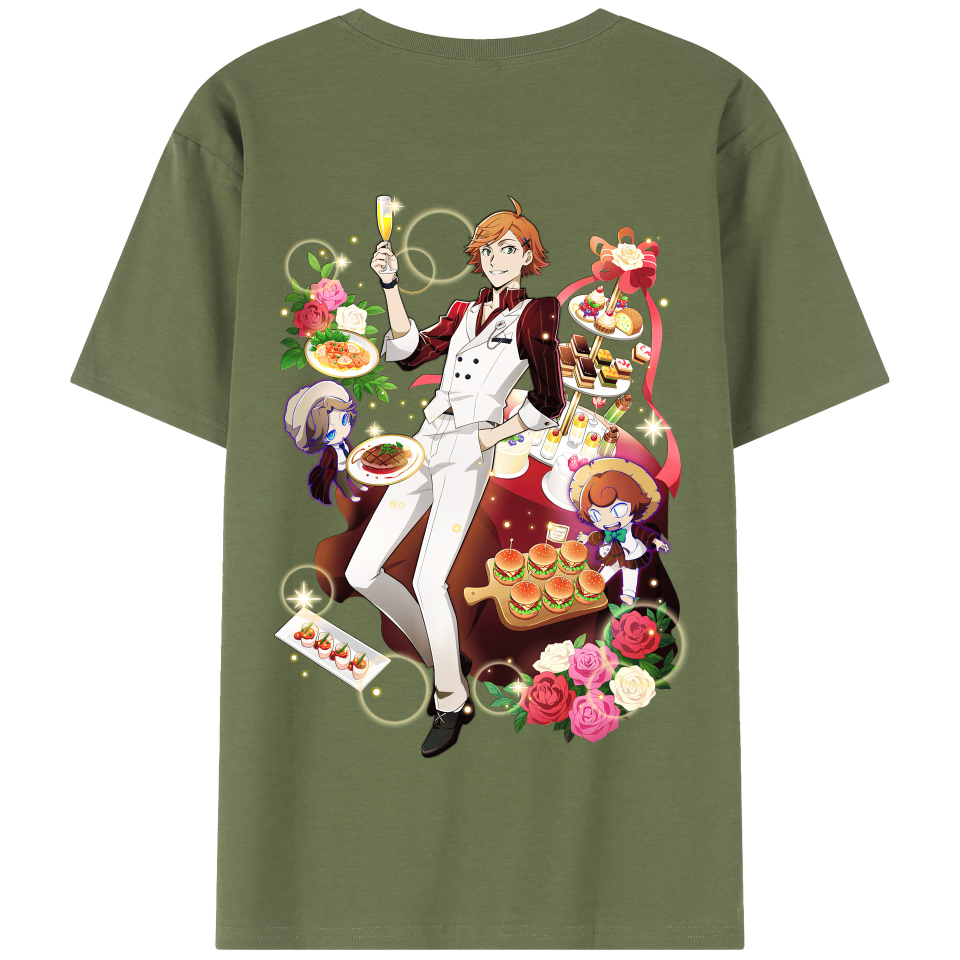 （画像用） 文豪ストレイドッグス Bungo Stray Dogs 綿100％半袖Tシャツ（背面プリント）